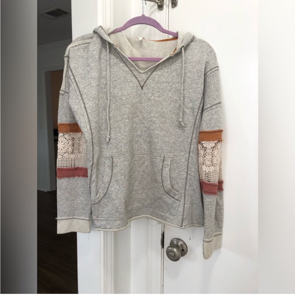 Maurice’s Adorable Lace Detail Hoodie Pullover